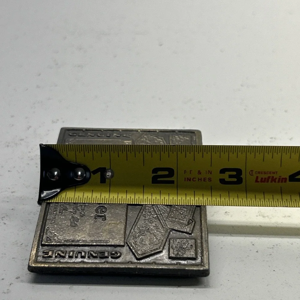 Vintage 1970s Budweiser Beer‎ Brass Belt Buckle Anheuser-Busch Bottle Label